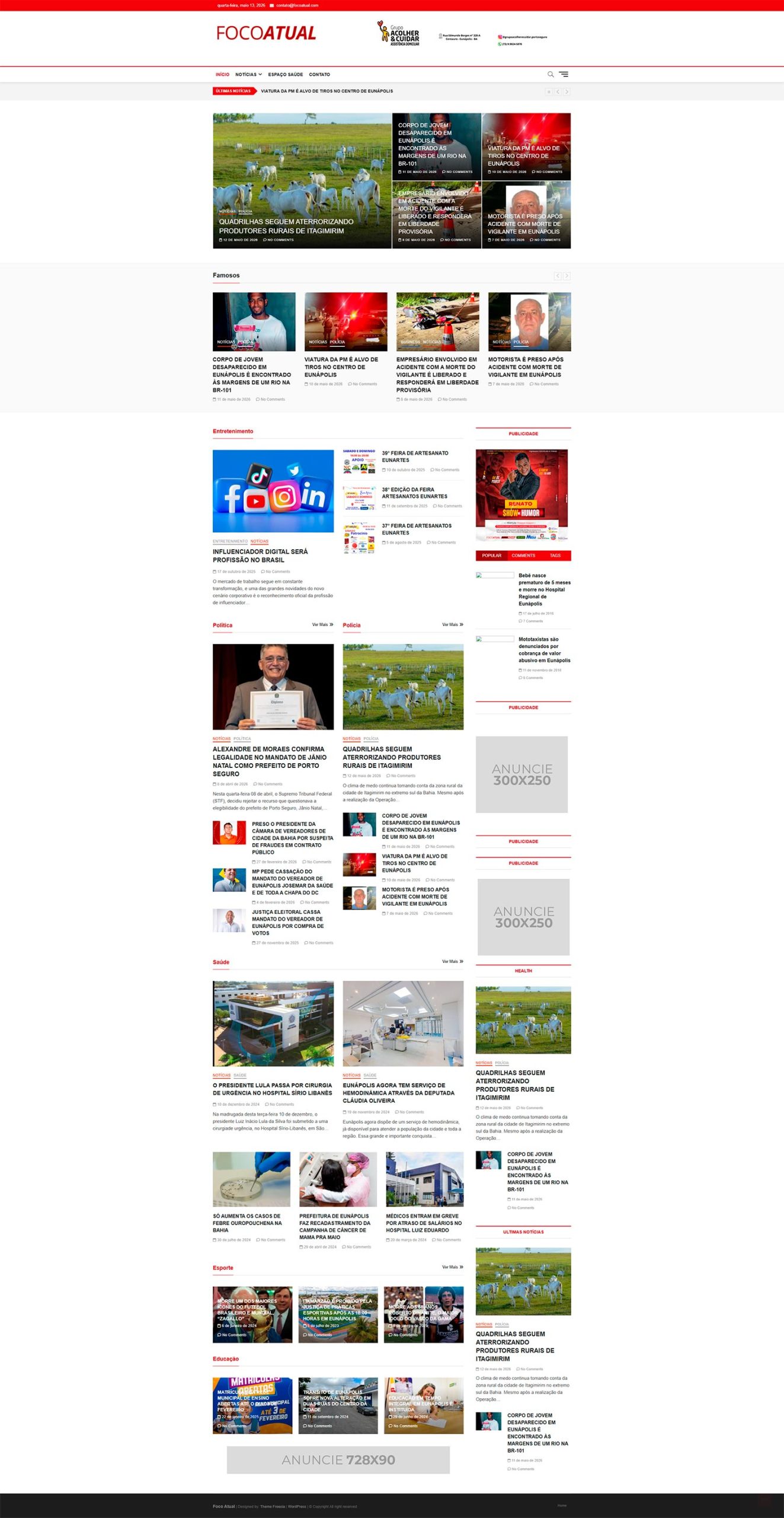 Site – Foco Atual